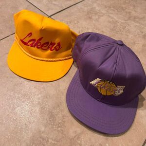 Vintage Lakers Snapback Hat Bundle – 80s/90s LA Lakers Caps